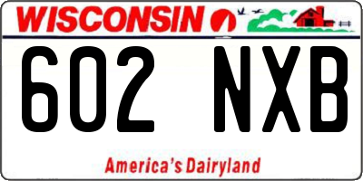 WI license plate 602NXB