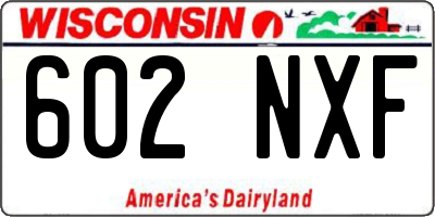 WI license plate 602NXF