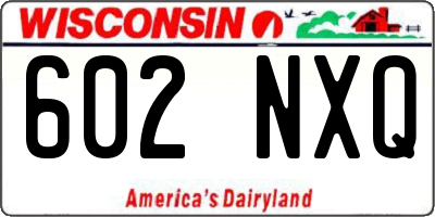 WI license plate 602NXQ