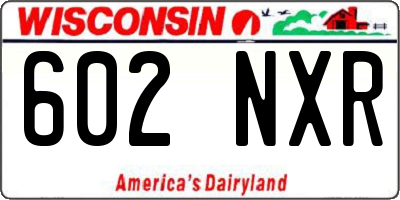 WI license plate 602NXR