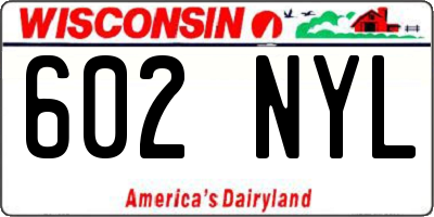 WI license plate 602NYL
