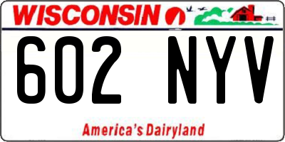 WI license plate 602NYV