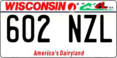 WI license plate 602NZL