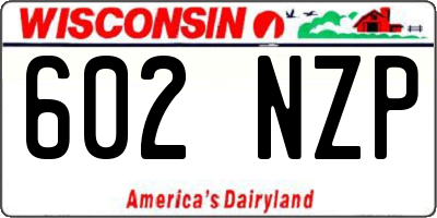 WI license plate 602NZP