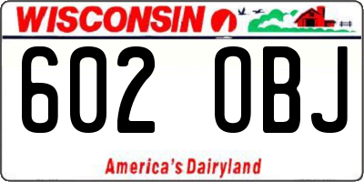 WI license plate 602OBJ