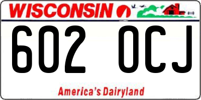 WI license plate 602OCJ