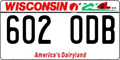 WI license plate 602ODB