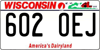 WI license plate 602OEJ