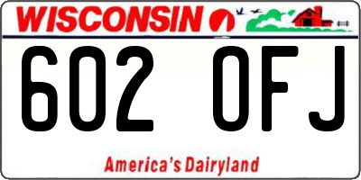 WI license plate 602OFJ
