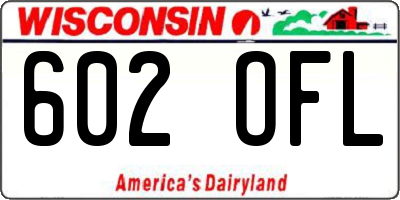 WI license plate 602OFL