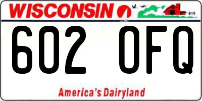 WI license plate 602OFQ