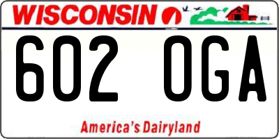 WI license plate 602OGA