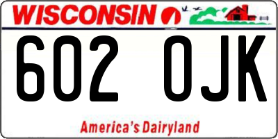 WI license plate 602OJK