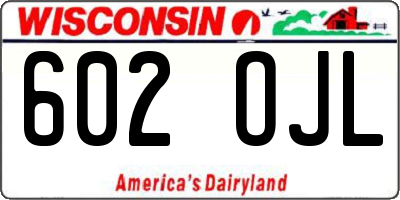 WI license plate 602OJL