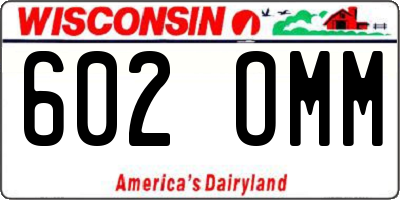 WI license plate 602OMM