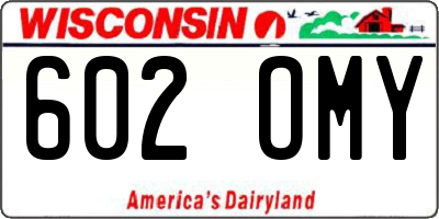 WI license plate 602OMY
