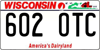 WI license plate 602OTC