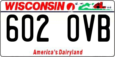 WI license plate 602OVB