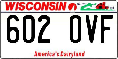WI license plate 602OVF