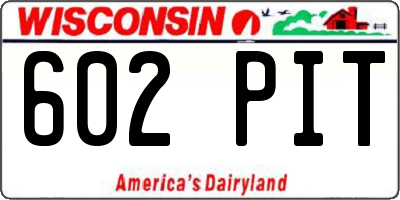 WI license plate 602PIT