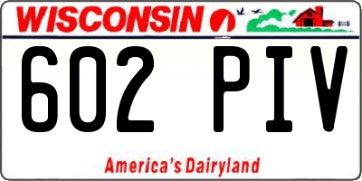WI license plate 602PIV