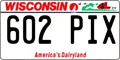 WI license plate 602PIX