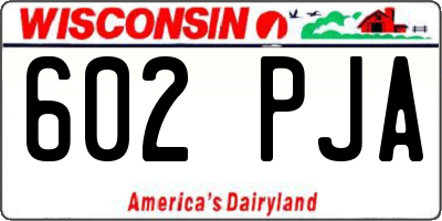 WI license plate 602PJA