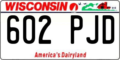 WI license plate 602PJD