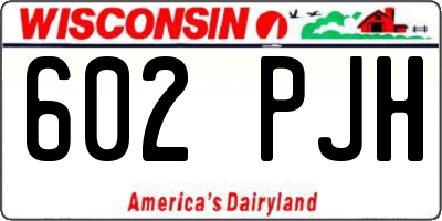 WI license plate 602PJH