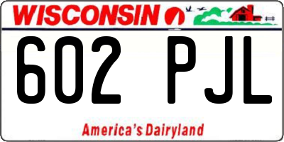 WI license plate 602PJL