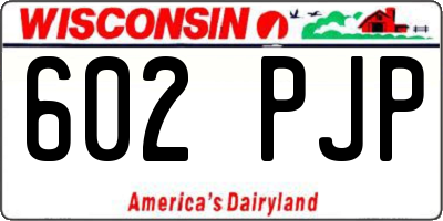 WI license plate 602PJP