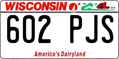 WI license plate 602PJS