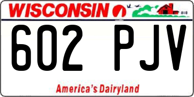 WI license plate 602PJV