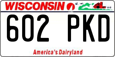 WI license plate 602PKD