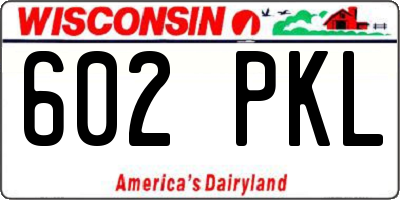 WI license plate 602PKL