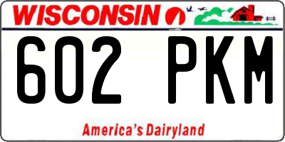 WI license plate 602PKM