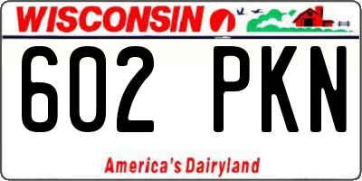 WI license plate 602PKN