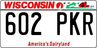 WI license plate 602PKR