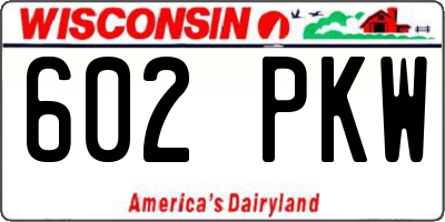 WI license plate 602PKW