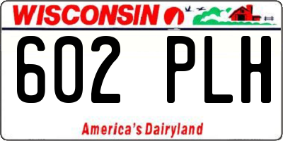 WI license plate 602PLH