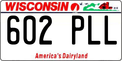 WI license plate 602PLL