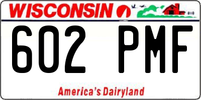 WI license plate 602PMF