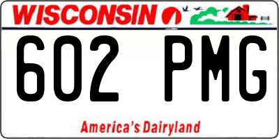 WI license plate 602PMG