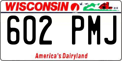 WI license plate 602PMJ