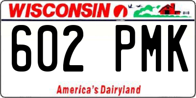 WI license plate 602PMK