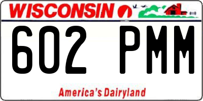 WI license plate 602PMM