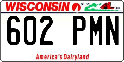 WI license plate 602PMN