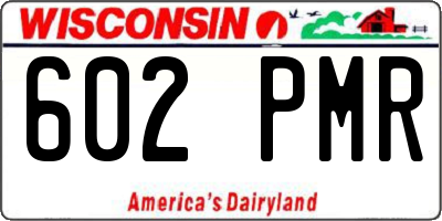 WI license plate 602PMR