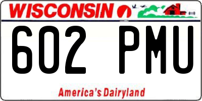 WI license plate 602PMU