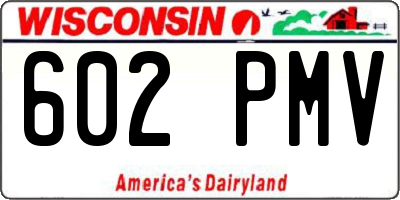 WI license plate 602PMV